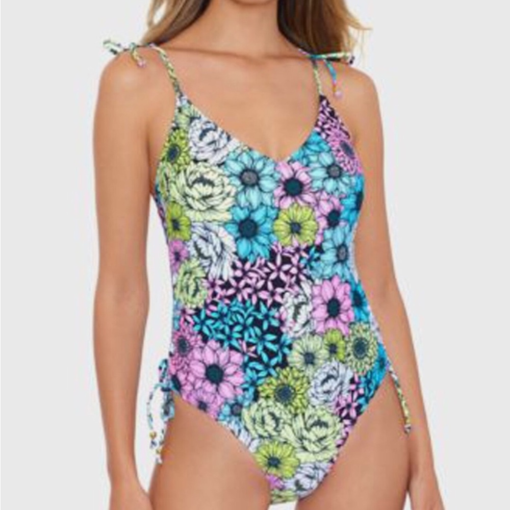 Salt + Cove Multicolor Floral Kids Swim One Piece